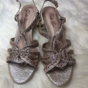 Bella Luna rose gold glitter shoes